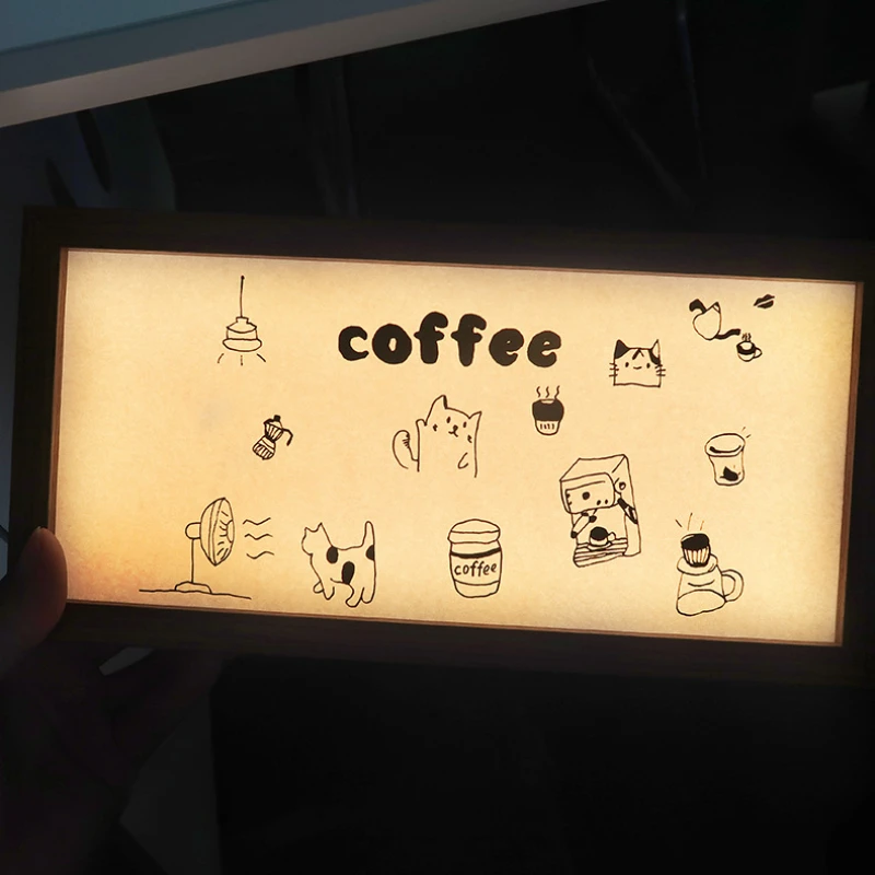 

Nice Desktop Ornament Luminous Photo Frame LED Atmosphere Night Light Decoration