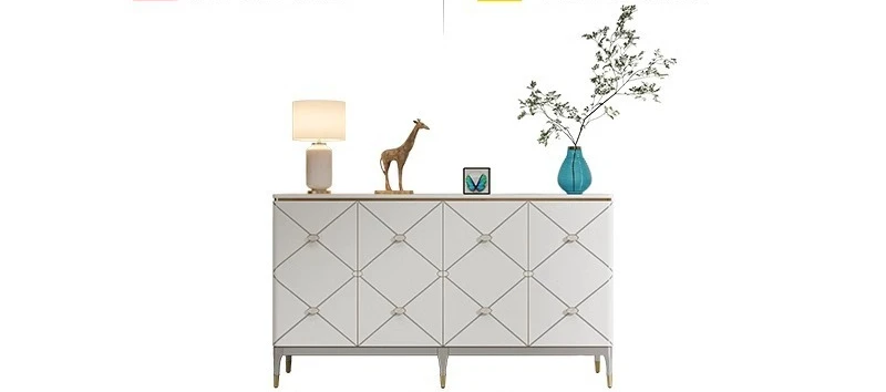 

Американский светлый роскошный обеденный боковой шкаф, декоративный чайный шкаф для гостиной, современный бытовой шкаф на крыльце из цельного дерева