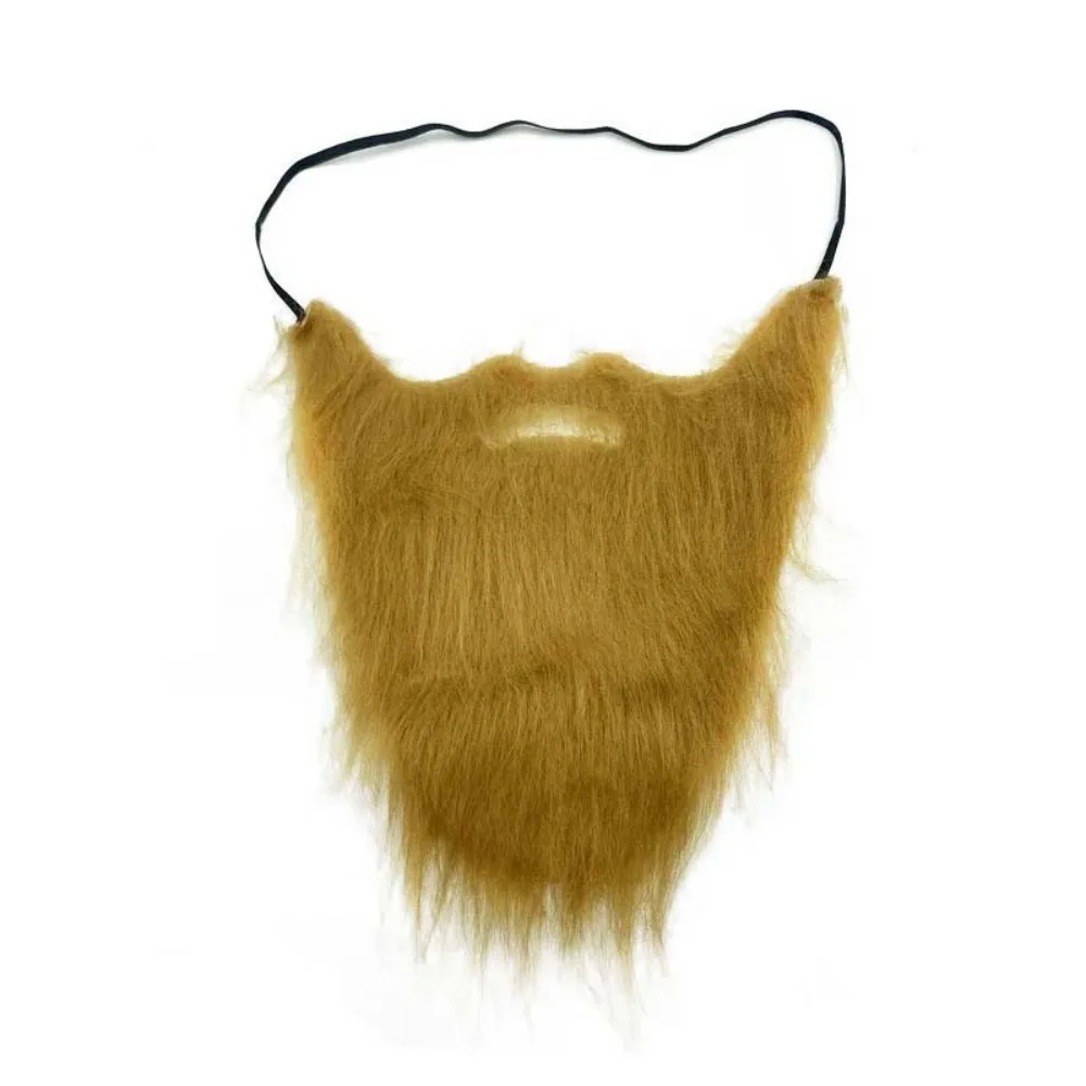 Artificial Beard Natural Realistic Fake Beard Novelty Fun Long Beard Props Skin-Friendly Simulated False Moustache Role-Playing