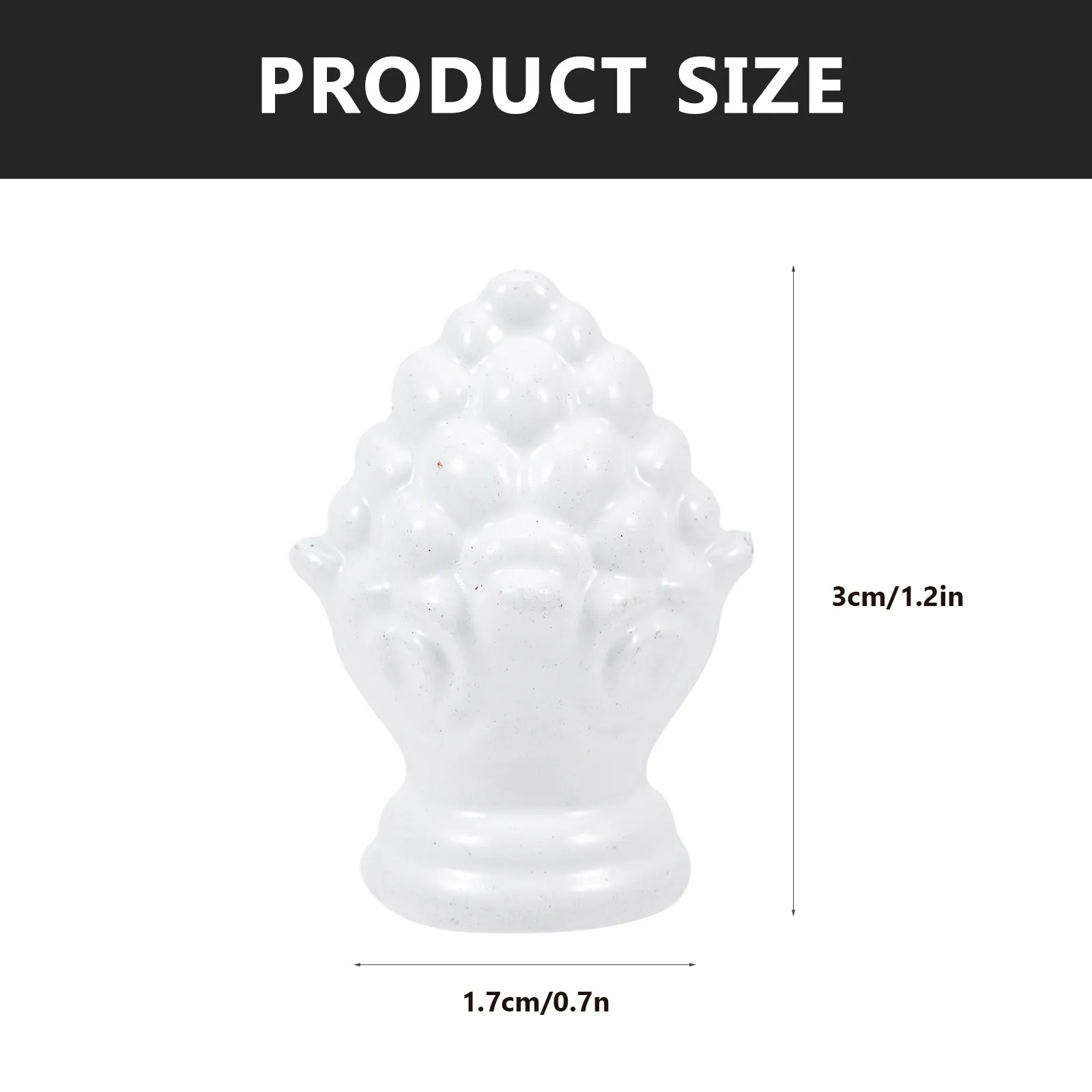 2Pcs Table Lamp Light Finial Decorative Lamp Knobs Sturdy Polished Base Modern Lampshade Holder for Home Living Room Bar Floor