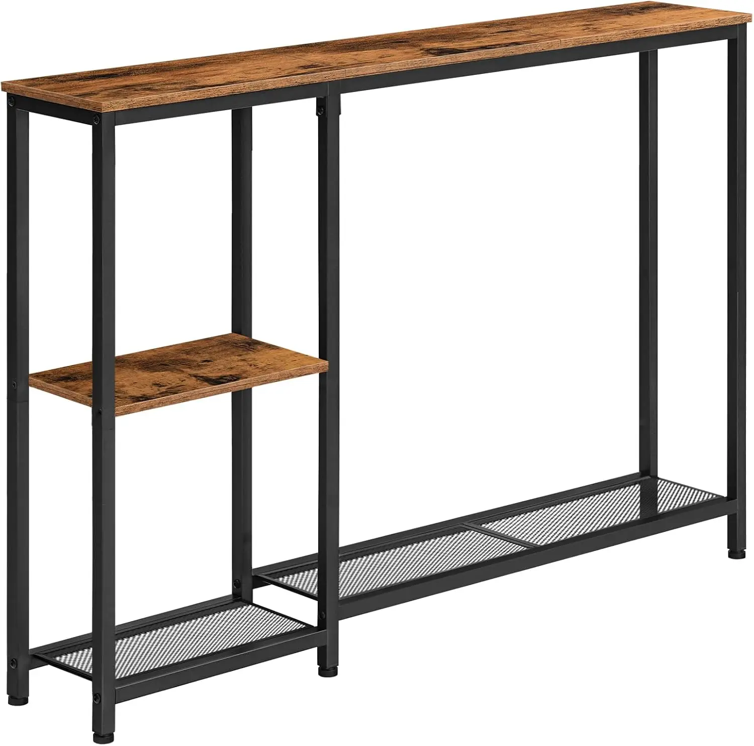 

Narrow Console Table, Sofa Table, 44.9' Skinny Entryway Behind Couch Table with Storage Shelves, Long Hallway Table for