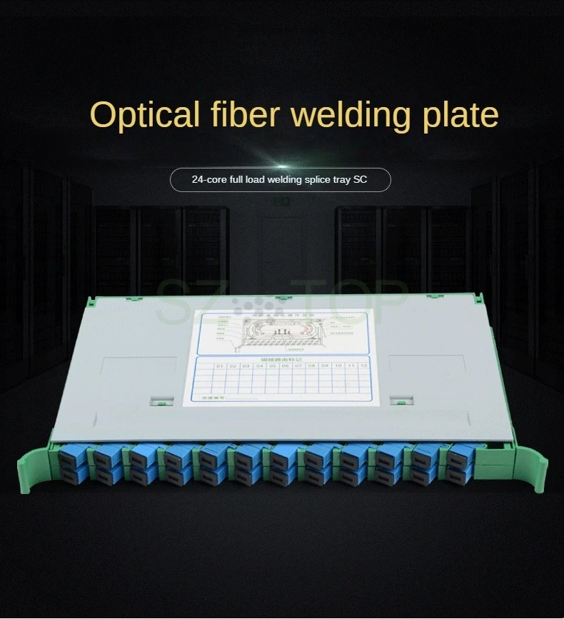 

24 core ODF Fiber Splice Tray SC FC UPC APC Optical fiber Splicing Tray FTTH Fusion ODF light delivery box customized