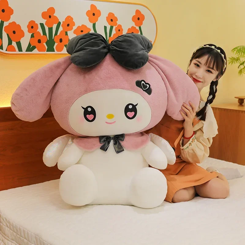 100cm Large Big Size Sanrio Kuromi My Melody Cute Anime Plush Stuffed Doll Room Plushies Pillow Ornaments Children Holiday Gifts