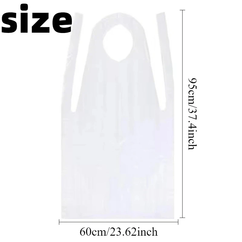 20/60PCS Disposable Transparent Apron Waterproof Oil Proof and Dust Proof Suitable for Use in Restaurants Kitchens Hotels Homes