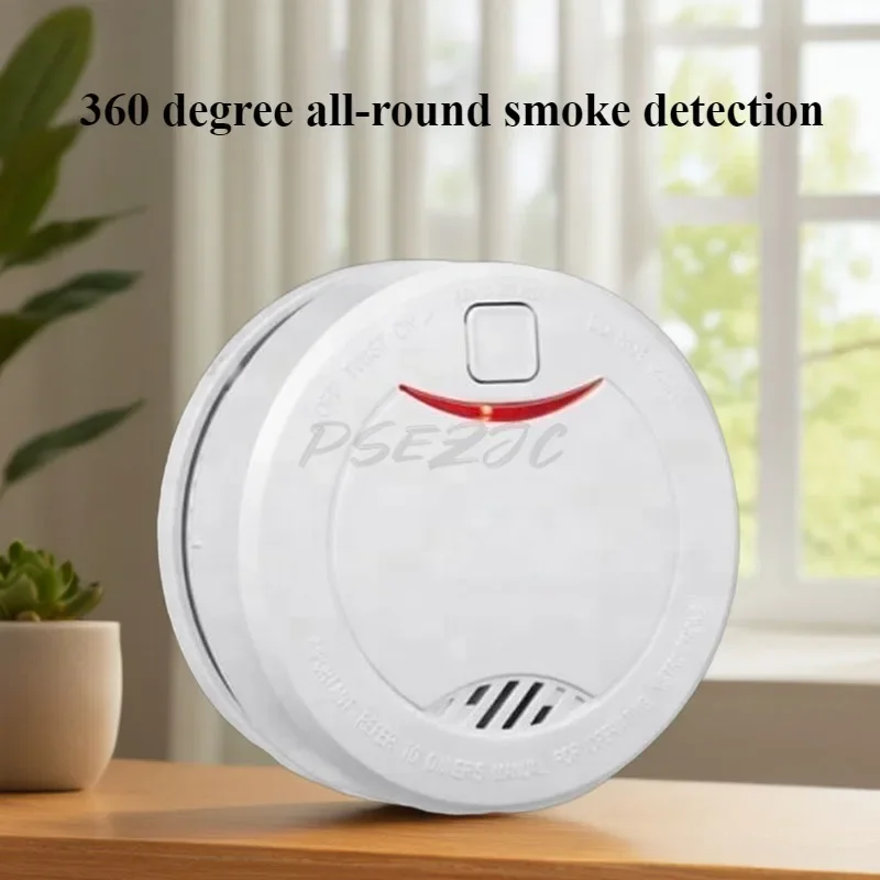 Home Independent Smoke Detector with Ceiling Mounted 3V Battery for Ten Years Wireless Detection Fire Sensing Alarm