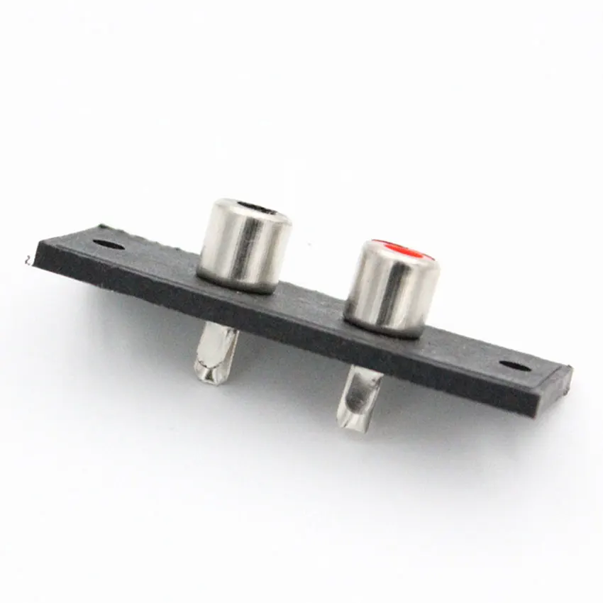 1/5/10pcs 2 Way Copper Core RCA Terminal Wall Panel Plate Input Phono Chassis Socket Audio AV Adapter