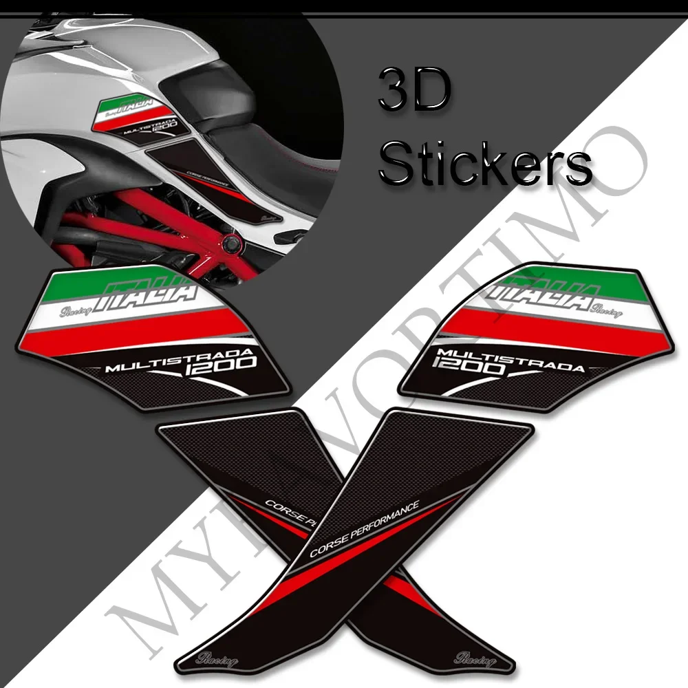 

Motorcycle 3D Stickers For Ducati MULTISTRADA 1200 S 1200S Decals Tank Pad Grips Gas Fuel Oil Kit Knee Protector