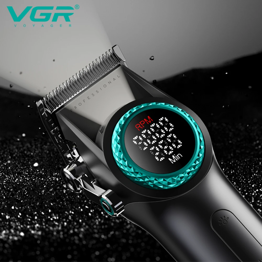 VGR машинка для стрижки волос машинка для стрижки триммер Триммер Профессиональный Триммер для волос 9000 об/мин Машина для стрижки волос С зарядной базой Машинка для стрижки Машинка для стрижки волос Мужчины В-001