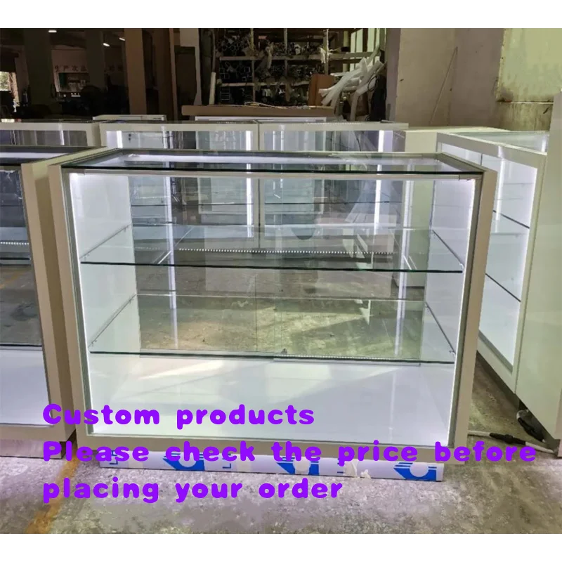 custom.Cheap Display Showcase with LED Retail Glass Display Cabinet Fashionable Display
