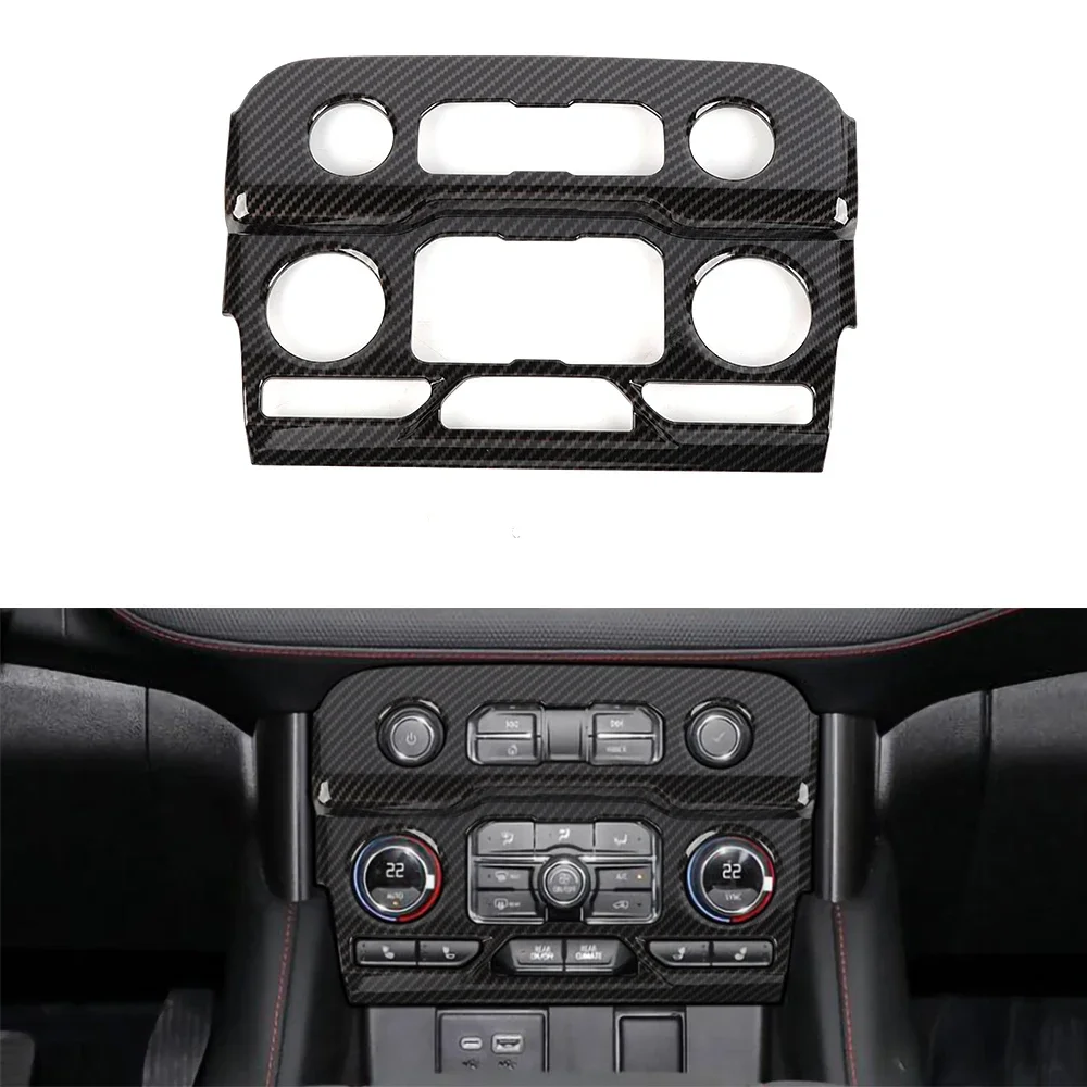 

Car Air Conditioner Adjust Panel Cover Trim ABS Stickers For Suburban 2020 Up For Tahoe 2021 Up For GMC-YUKON 2021 Up