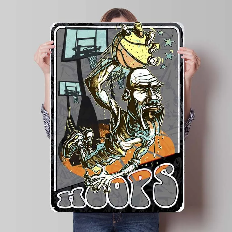 Уличные кольца, Звездный знак, спортивный плакат, аксессуары для украшения дома, металлическая фотография, украшение для стен, декор для комнаты