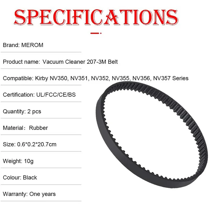 A46T Replacement Belt for Shark NV350 NV351 NV352 NV355 Series Vacuum Cleaner for Shark Navigator Lift-Away Pro 2 Pack