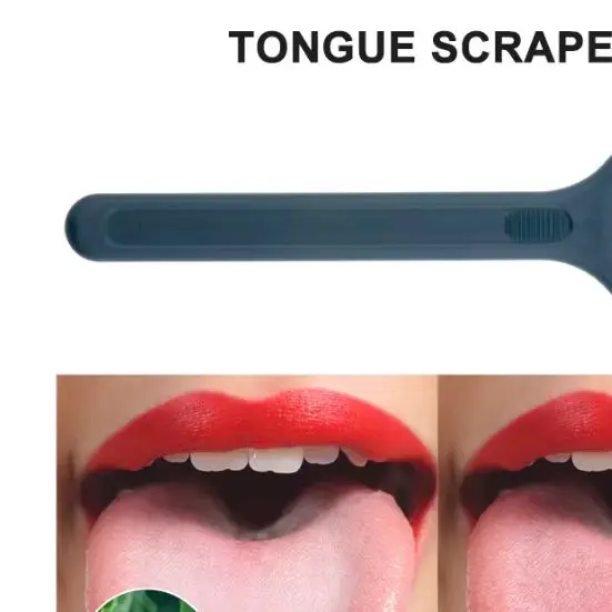 

1PCS Stainless Steel Tongue Scraper Fresh Breath Cleaning Coated Tongue Toothbrush Oral Hygiene Metal Tongue Scraper