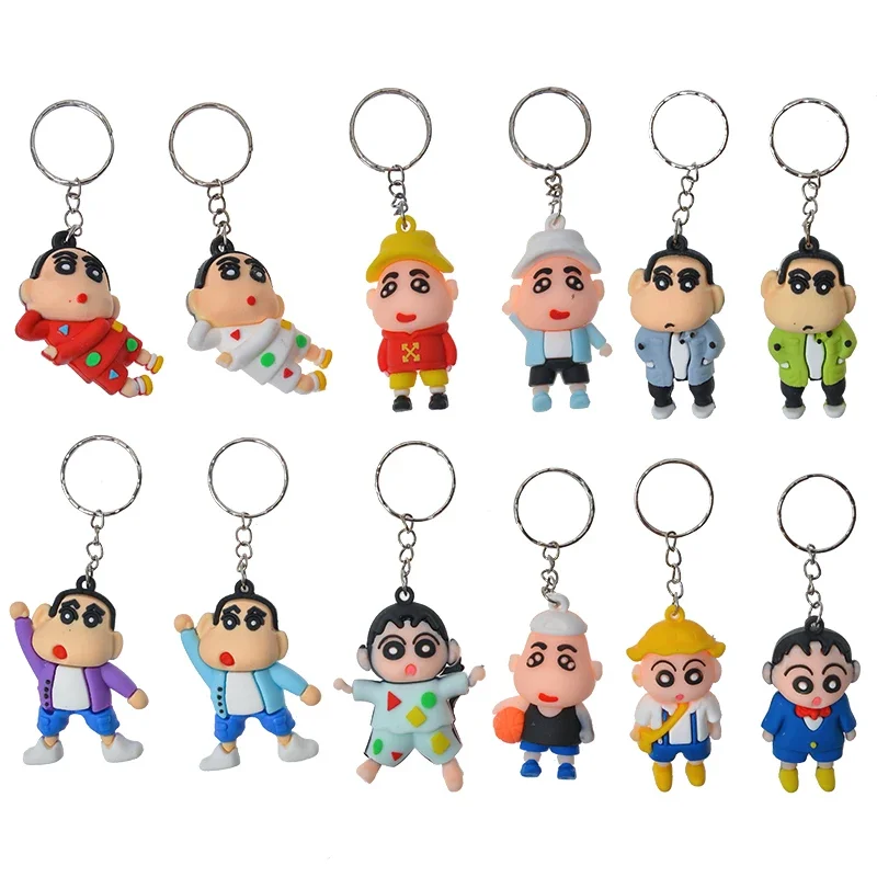 New in Hot Crayon Shin-chan Classic Anime Characters Blind Box 24Pcs Model Keychain Decoration Collection Children\'s Toys Gift