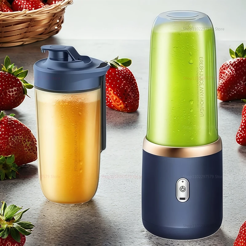 كوب مزدوج متعدد الوظائف خلاط محمول 400 مللي عصارة فواكه كهربائية كوب لصنع العصائر الفواكه المنزلية أداة عصارة قابلة للشحن عبر USB #2