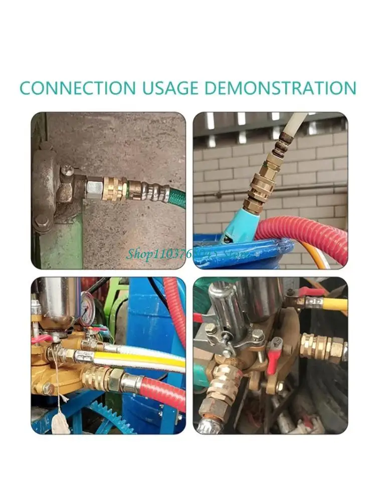 R53F Brass Union Fitting Detachable Sprayer Machine Connector Pipe Fitting for Home Pipe Systems Easy to Install