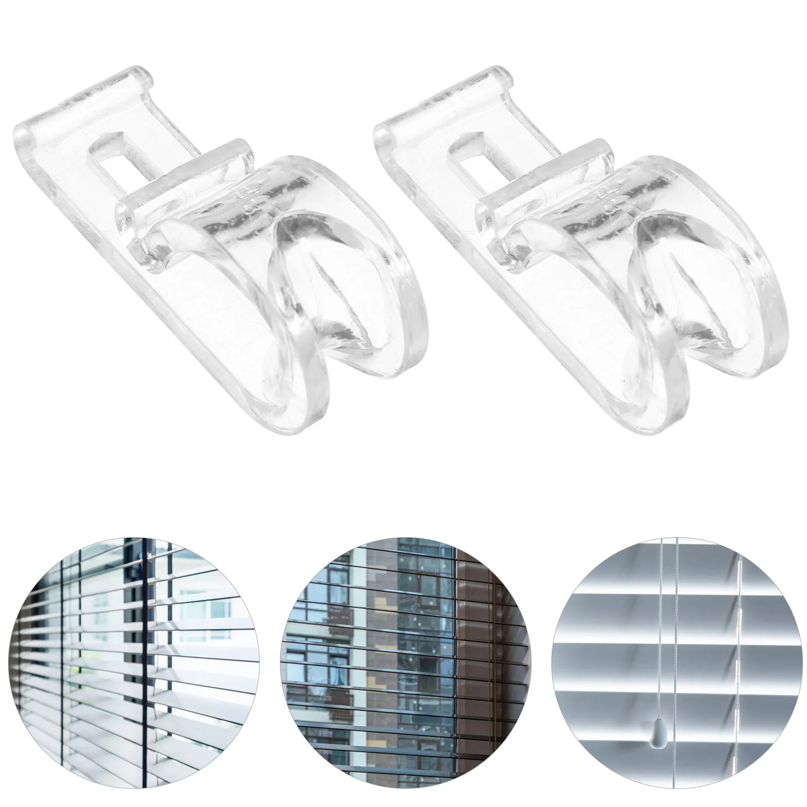 1Set Curtain Shade Chain Hooks Window Blind Accessory Roller Shade Fixing Clips Single Hole Chain Holder Curtain Blind Retainer