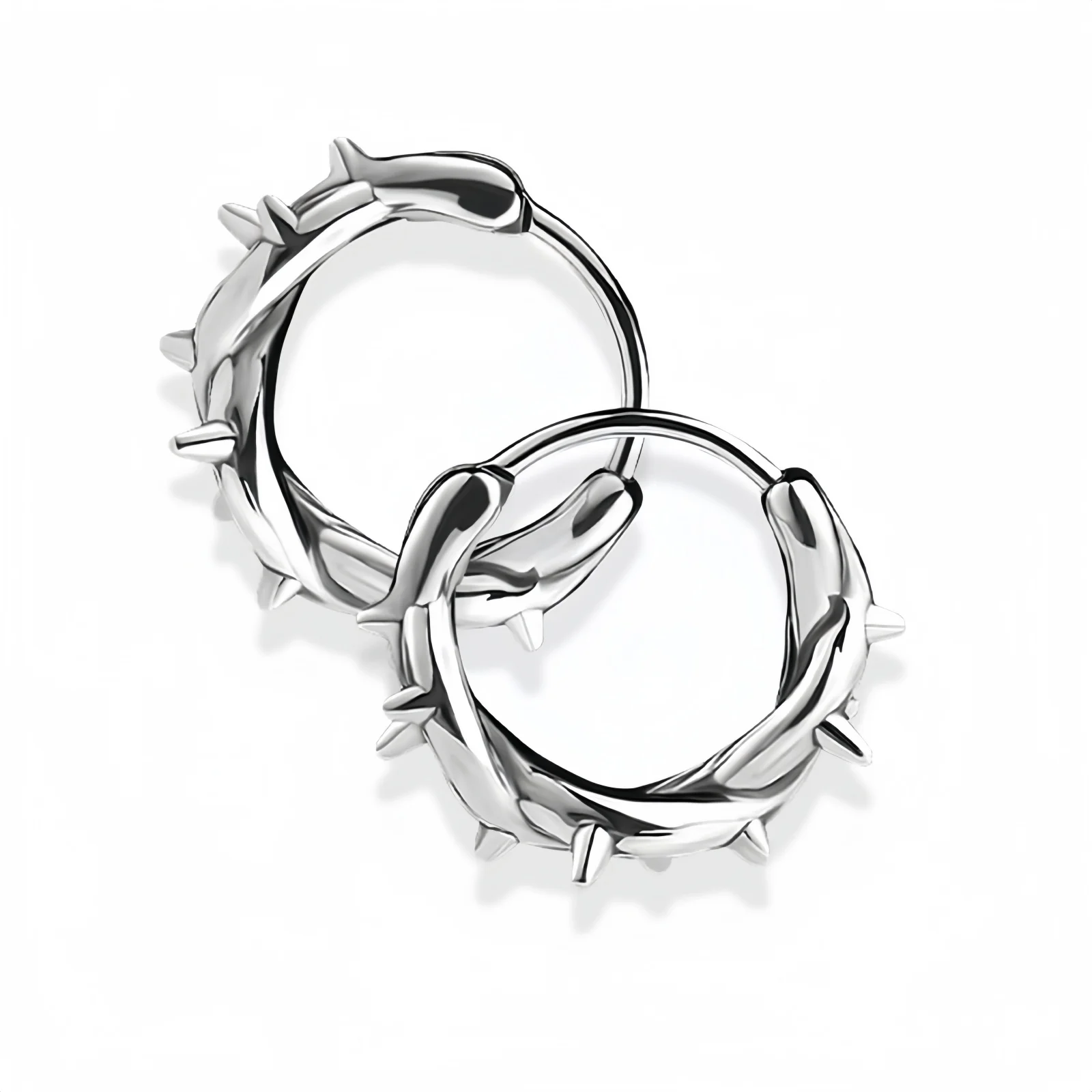 1 Paar Edelstahl-Creolen-Piercing-Ohrringe für Männer und Frauen, Punk-Gothic-Dornen, hypoallergen, minimalistischer Stil, Schmuck, Geschenke
