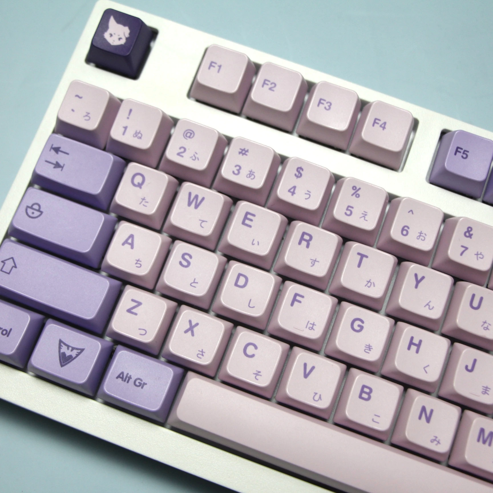 

Bingjie witch keycap MDA height English Japanese purple pbt material five-sided hot sublimation custom keyboard cap