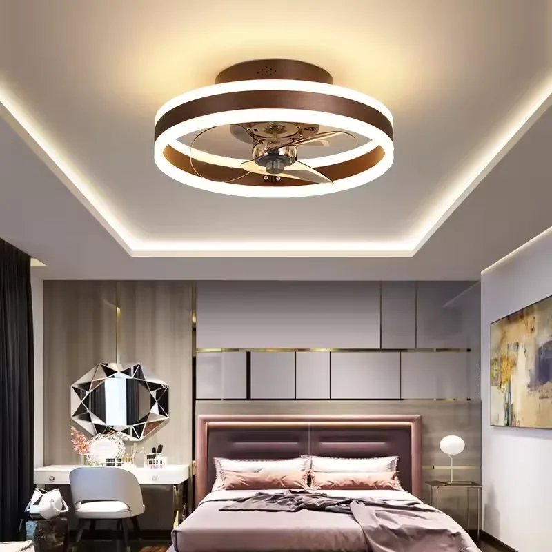 

New Modern Design Ceiling Fan Light Silent Remote Control Dimmable Fan Chandelier For Bedroom Living Room Decorative Ceiling Fan