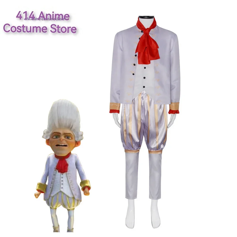 Monster Rumpelstiltskin Cosplay Costume White Rumpel Stiltskin Halloween Role Playing  Chef Dwarf Fancy Uniform