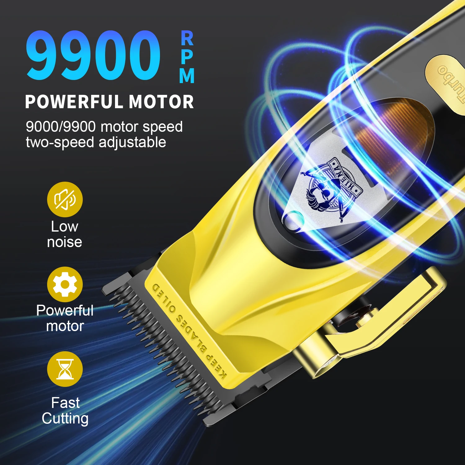 مجموعة أدوات تشذيب الشعر اللاسلكية الاحترافية، ماكينة تشذيب الشعر بمحرك مغناطيسي للرجال #4