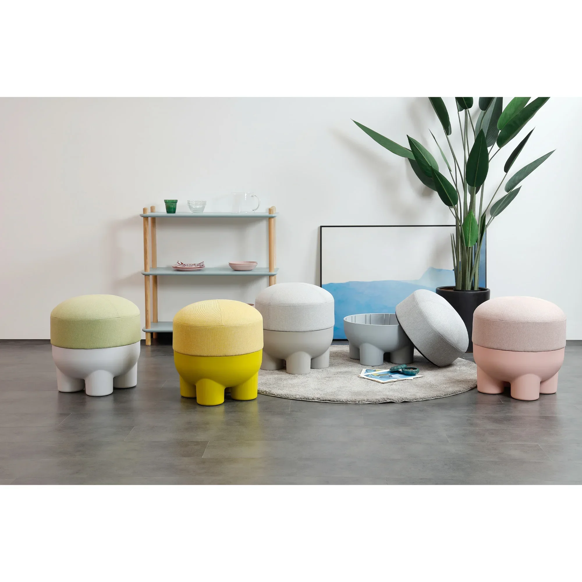 z for Wholesale Simple Modern Outdoor plastic chairs Kids Stool Round Shoe Storage Stool