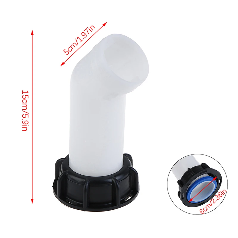 Hose Nozzle Tap Cap Valve Fitting Thread IBC Tank Adapter Extension Drain Spout