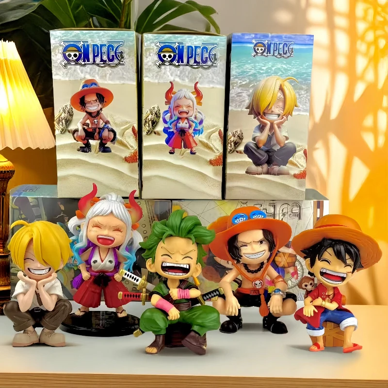 

Anime Figure One Piece Model Doll Q Version Model Decor Peripheral Ornament Children Charm Birthday Gifts Car Childhood Toys