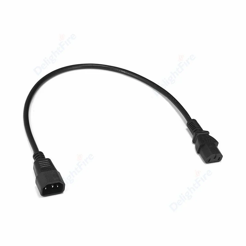 IEC C13 to C14 Mains Power Extend Cord 18AWG Power Extension Lead Cable For Desktop Power Distribution Unit PC Computer