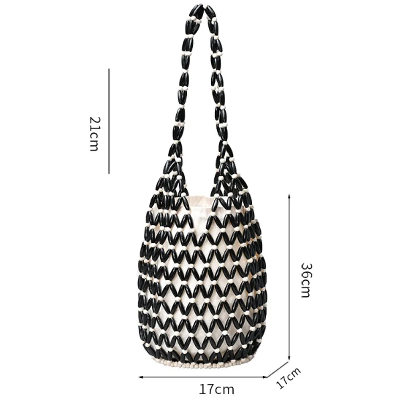 Handwoven women bag 2024 new design hollow out handbag fashion and casual bucket bag shoulder bag