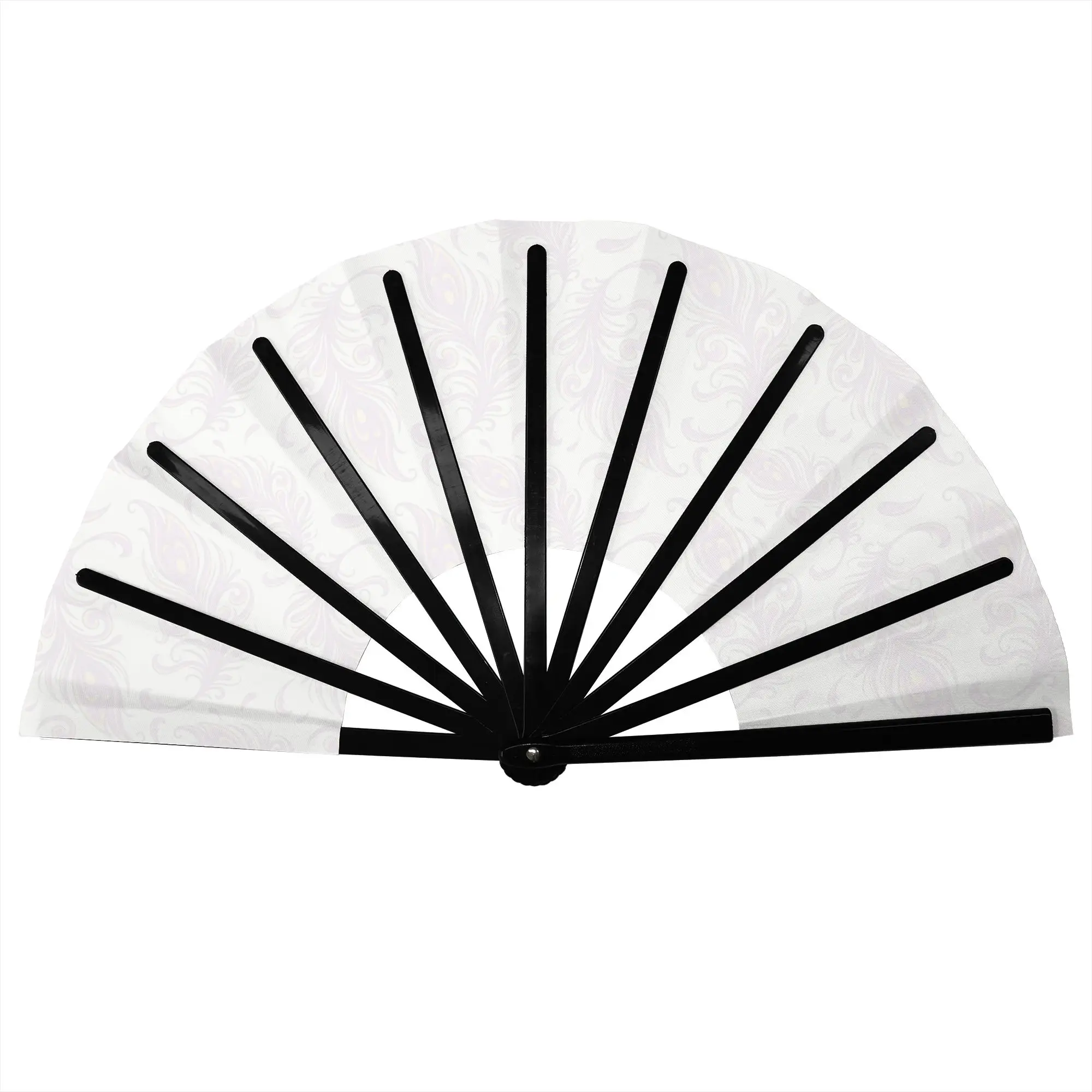 Peacock Feathers Seamless Pattern Hand Fan Promotional Gift Party  Durable Folding Fans Novelty Bulk Pack Fan