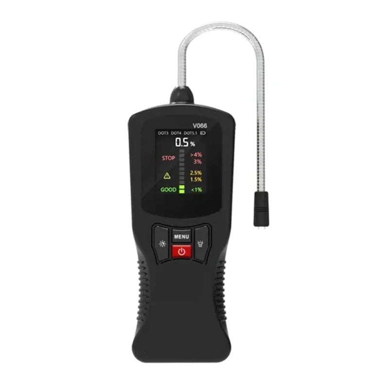 V066 Brake Oil Detector Diagnoses Car Brake Oil Moisture Content Tester Brake Oil Digital Display Easy Install