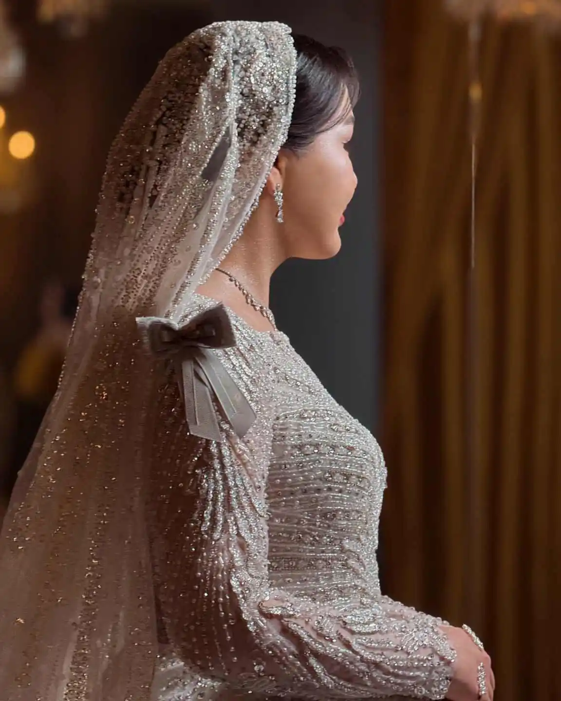 Vestido De fiesta De lujo, Vestidos De Novia con lentejuelas, perlas De cristal, Vestidos De Novia De encaje, Vestidos De Novia De talla grande, Color personalizado