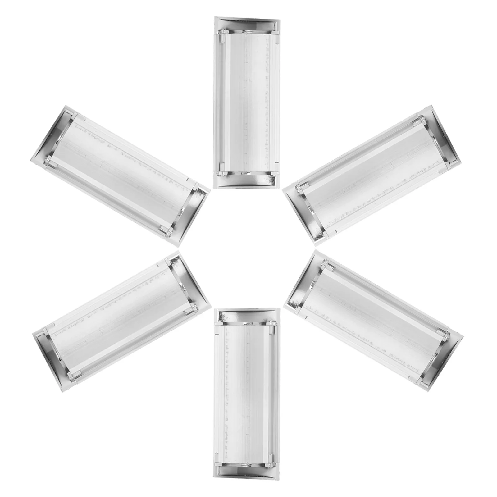 6Pcs Recessed Drawer Pulls Aluminum Alloy Flush Finger Hidden Handles for Cabinets Wardrobe Closet Door Hardware