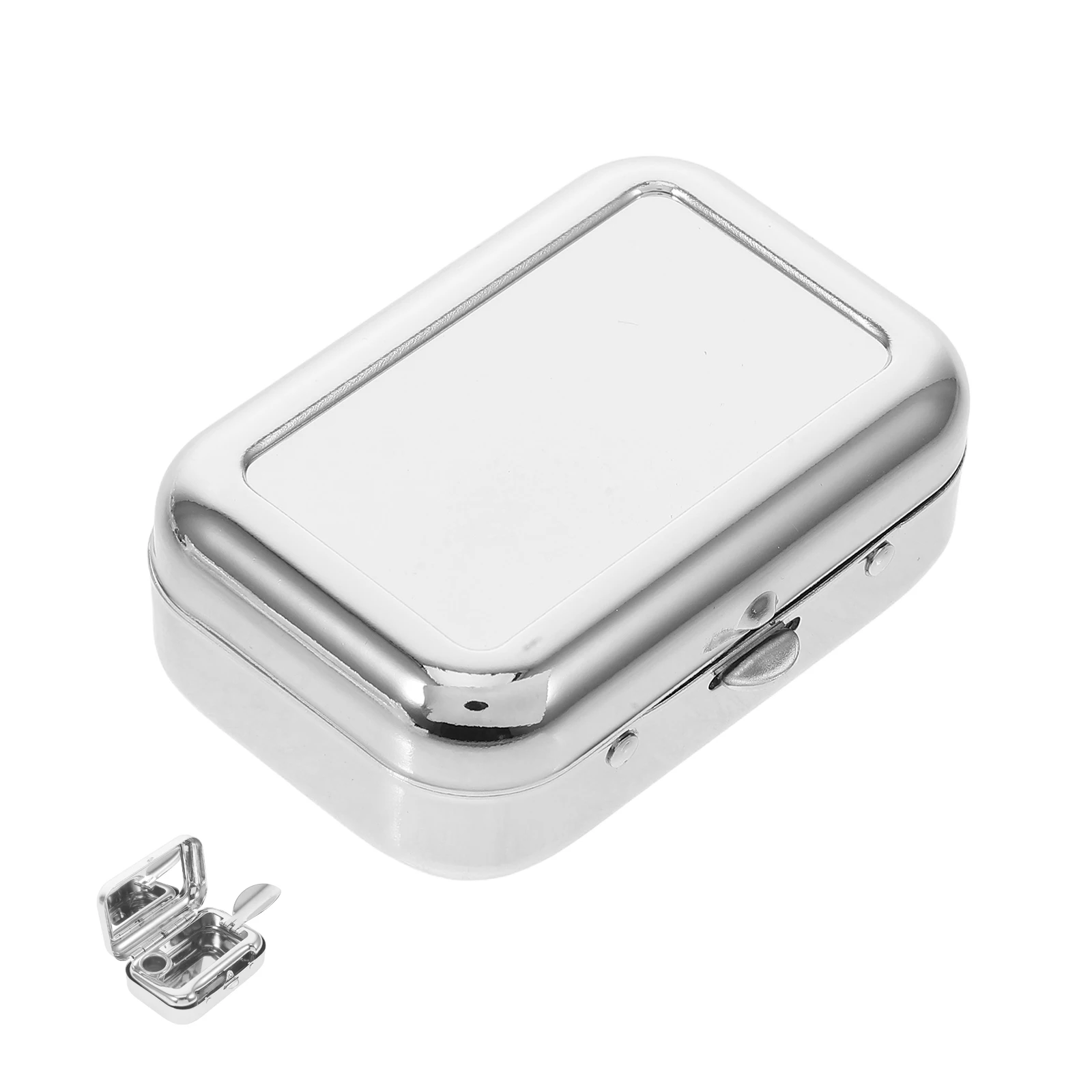 

Pocket Ashtray Mini Metal Car Automotive Hidden Cute Silver Stainless Steel Portable Travel Vehicle Creative Small