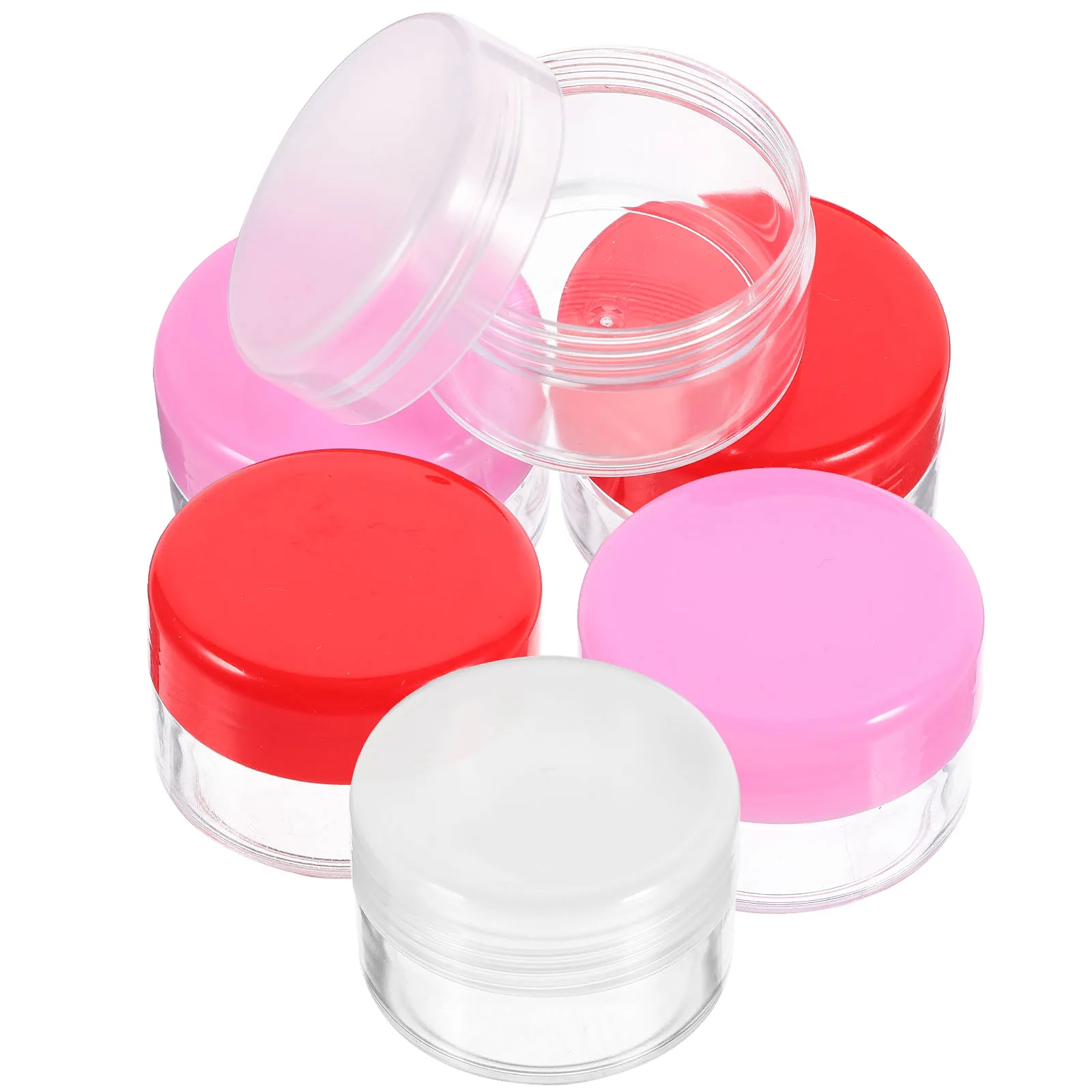

6 Pcs Test Bottle Sample Vial Mini Container Cream Jar with Cover Empty Plastic Containers for Travel