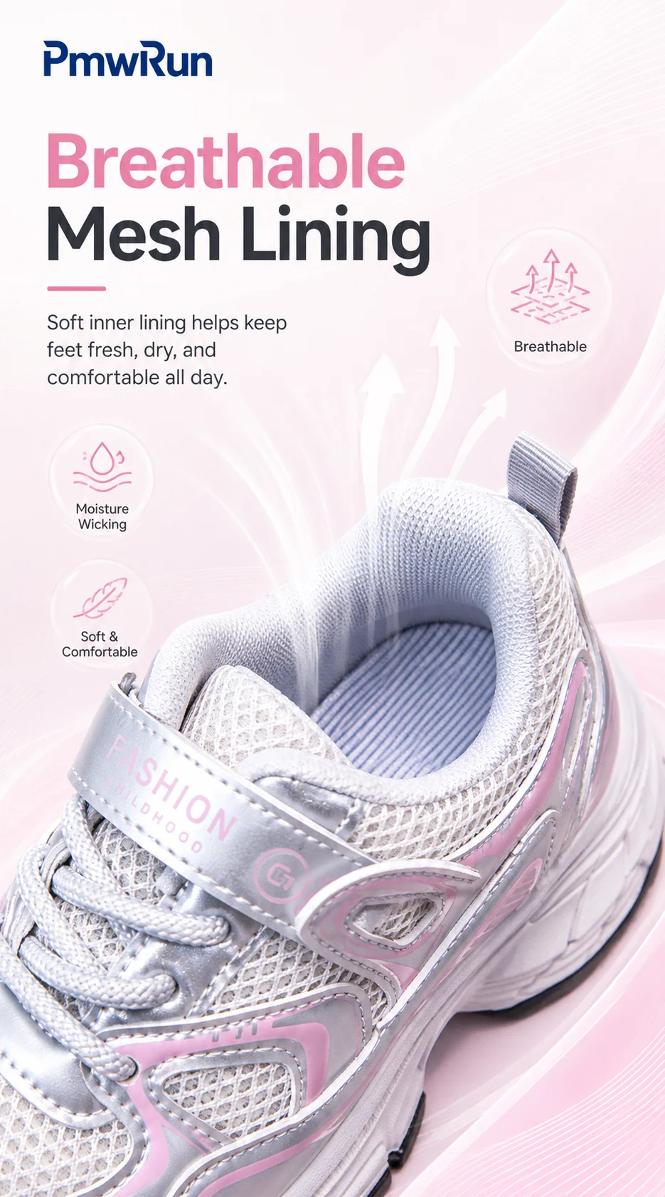 PU-Leder-Sportschuhe für Kinder, trendige, modische Teenager-Kinder-Sneaker, rutschfeste, atmungsaktive Laufschuhe für Jungen und Mädchen – Detail 5