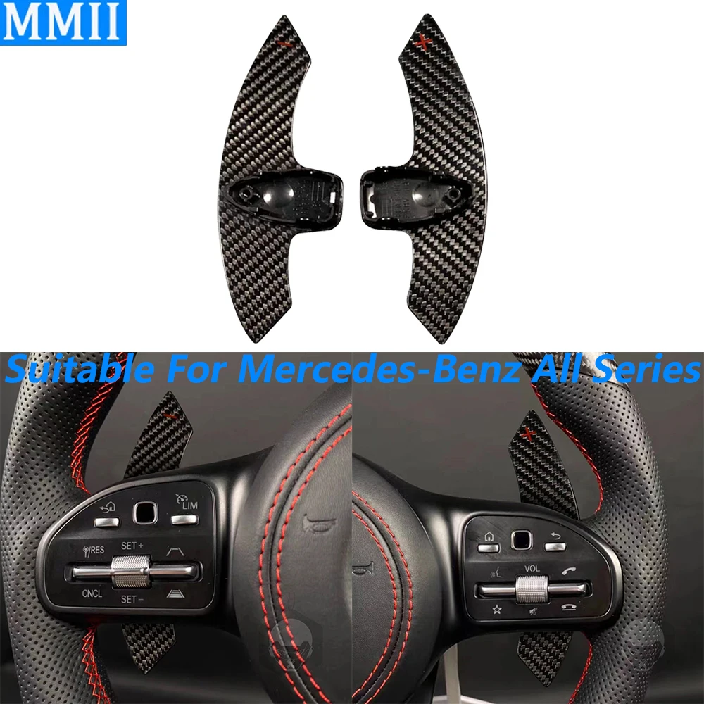 For Benz S-Class W222 C217 A217 S63 S65 S500 Carbon Fiber Steering Wheel Paddle Shifter Extensions Car Modification Accessories