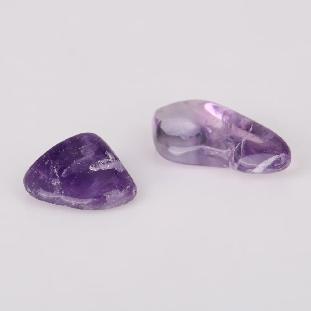 

4pcs Crystal Gravel Amethyst Stone Five Colors Purple Rocks Aquarium Fish Tank Garden Pathway Plants Healthy Growth L