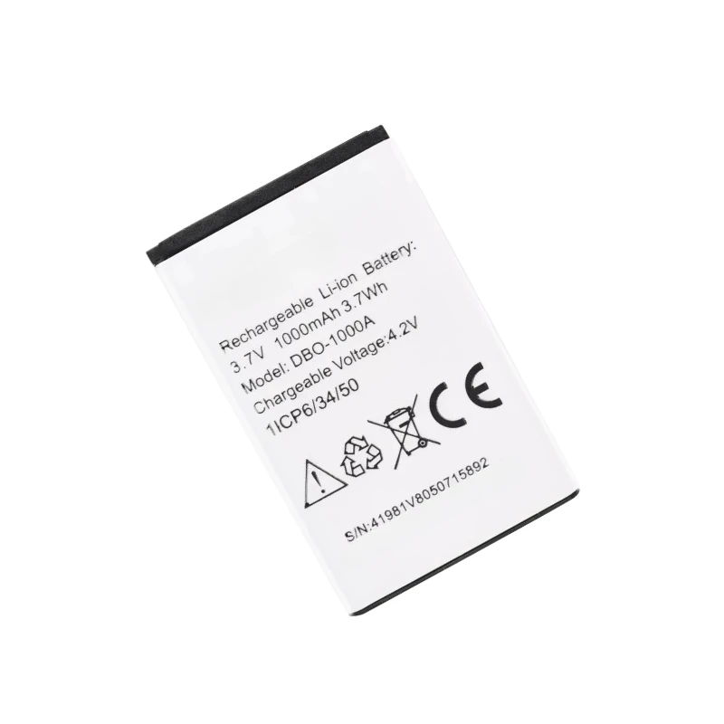 3.7 فولت 1000 مللي أمبير بطارية DBO-1000A عالية الجودة لـ DORO 1372 / 2404 / 1370 بطارية قابلة للشحن استبدال Bateria