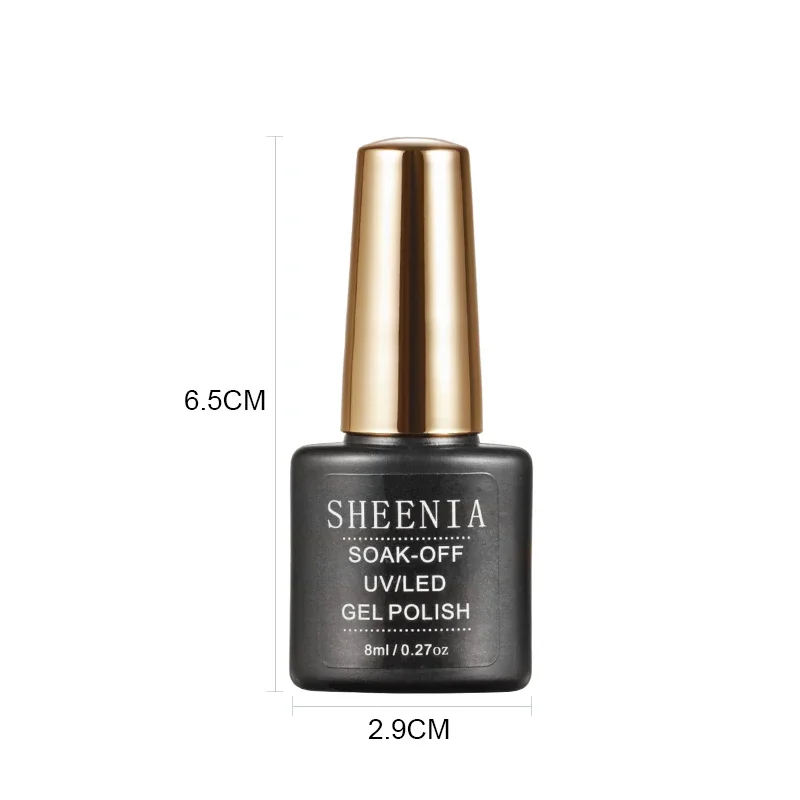 SHEENIA 8Ml Popular color Gel Nail Art Set with Base Coat and Diamond Top Coat,Matte Top ,Soak Off for Nail Art Design Tool