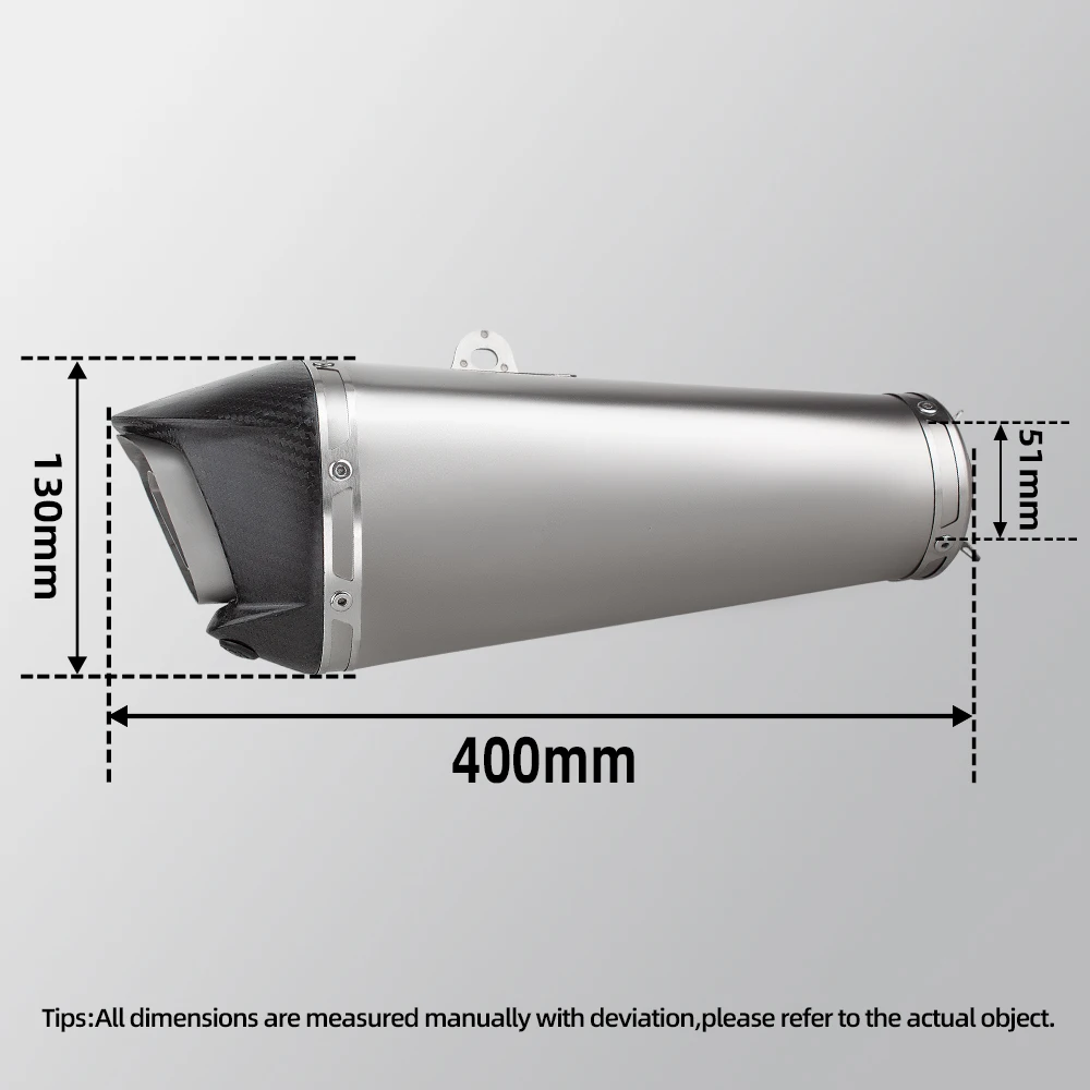 Motorcycle Exhaust Tail Tube Kit Universal 51MM Interface Escape Muffler For Ninja400 Z500SE ZX6R RS660 NX500 CBR500R GSXR125