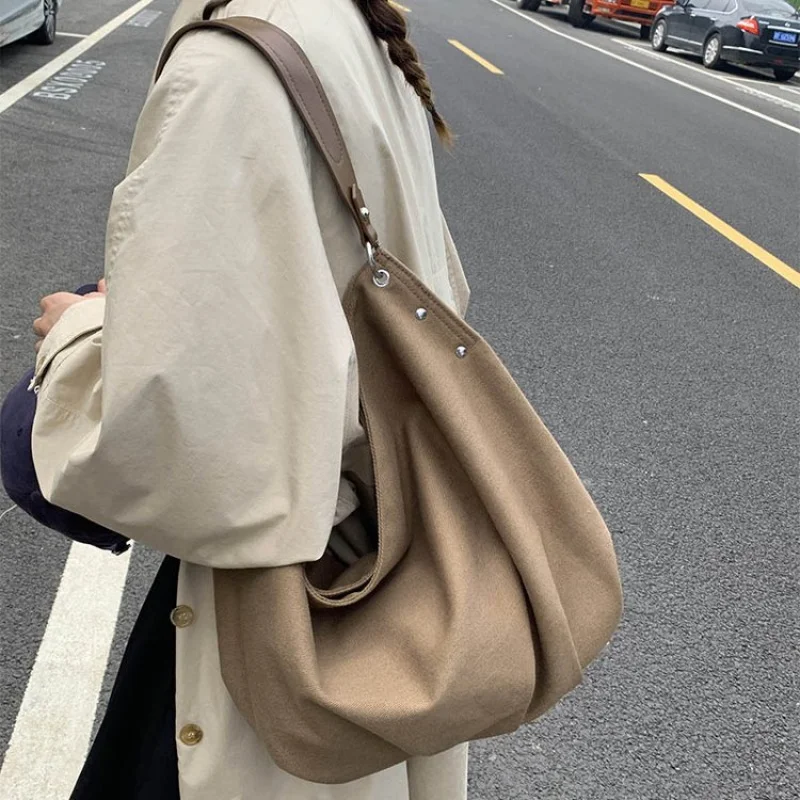 

High-End Luxury Tote Bag For Women Messenger Shopper Purse Commuter Solid Color Classic Leather Designer