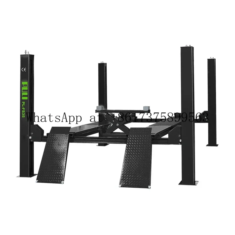 PULI 4 Post Alignment Lift 3 5 T Capacity PL FS35 Four Post Vehicle Lift with Jacks for Automotive