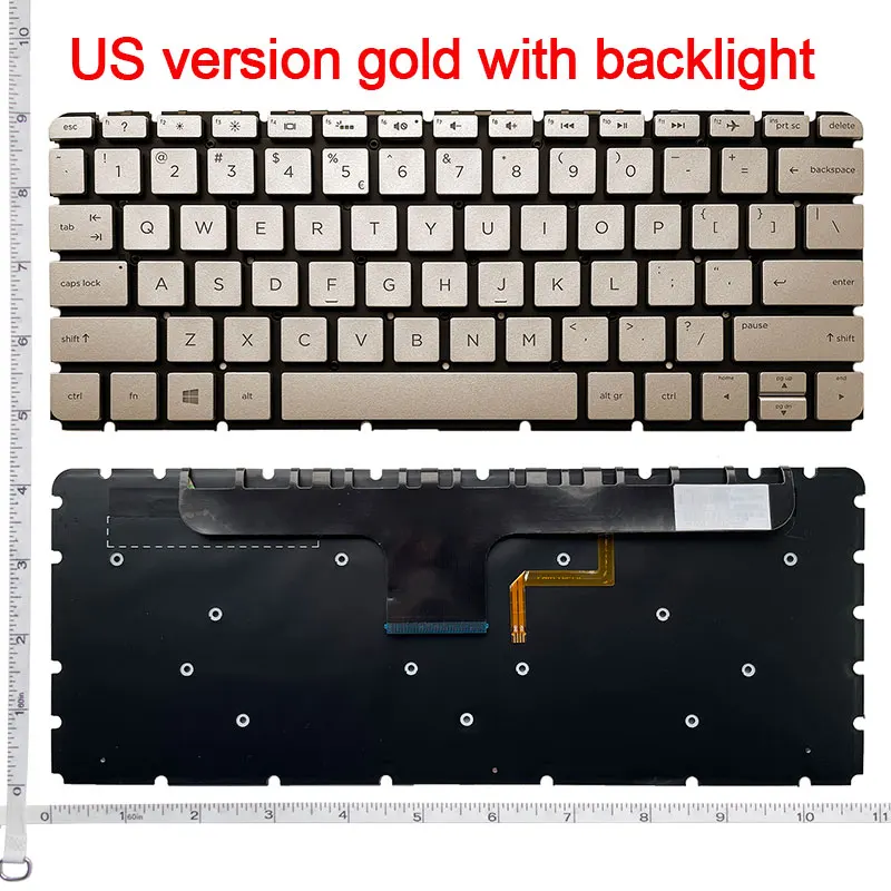 NEW FOR HP ENVY 13-AB TPN-I127 AB026TU AB105TX AB023TU AB024TU AB025TU AB027TU AB101TX AB104TX US backlit keyboard silver/Golden