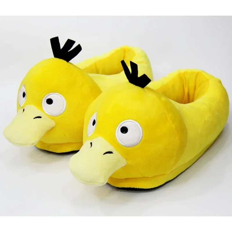 Cartoon Anime Slippers Cotton Slippers Monster Pocket Snorlax Plush Slippers Men's Winter Warm Shoes Couple Gift Plush Gift