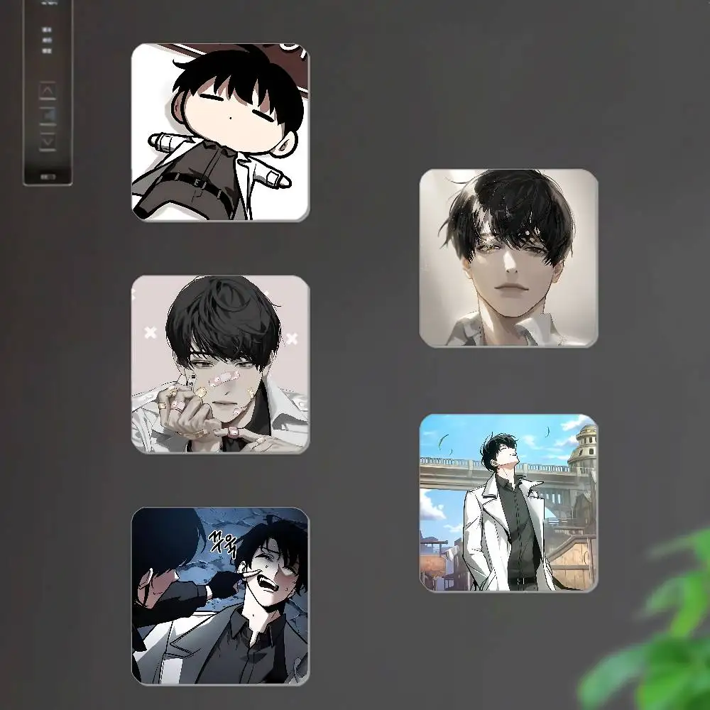 Kim Dokja ORV Refrigerator Magnet Square Stickers - Can Be Used To Personalize Home Decoration And Are Ideal Keepsakes Or Gifts.