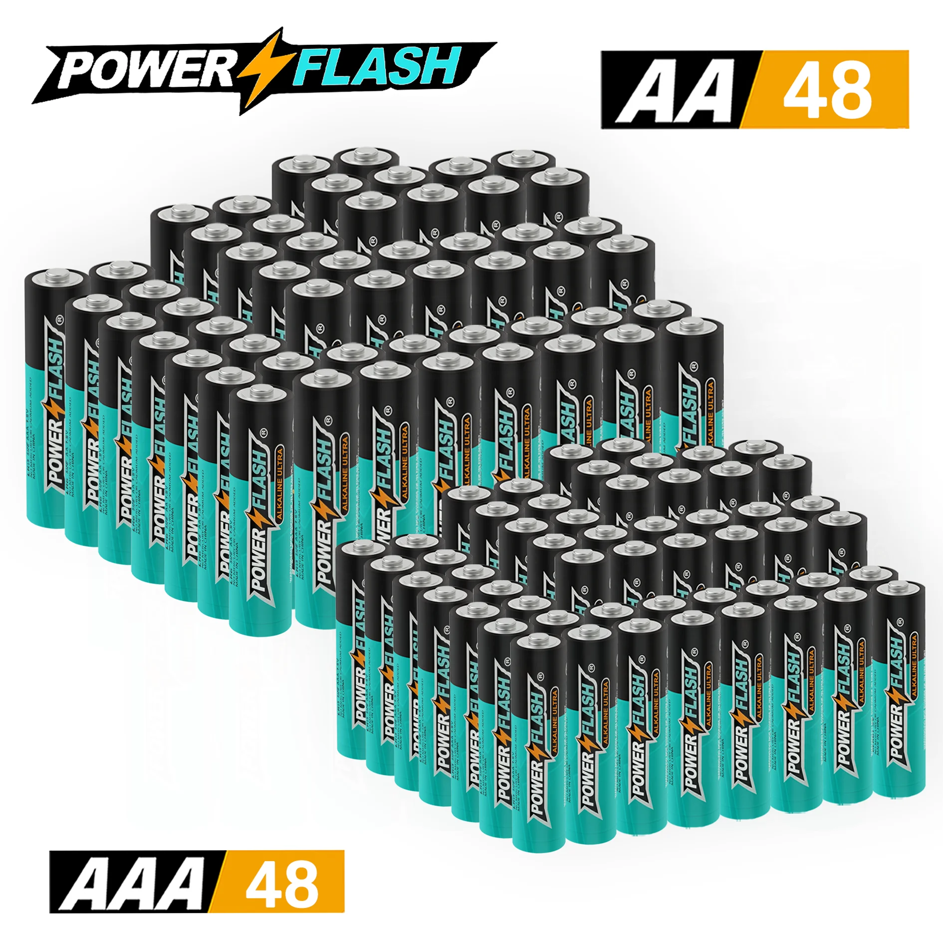 power-de-baterias-powerflash-aaa48-aa48pack-diseno-resistente-a-fugas-garantia-de-frescura-de-17-anos-pilas-alcalinas-premium
