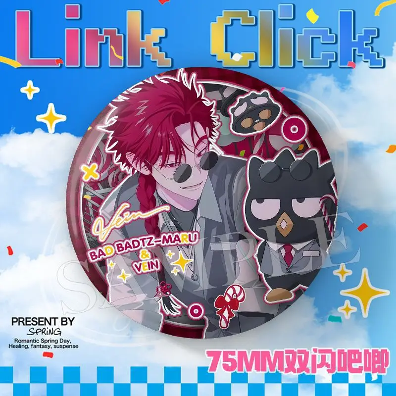 New Anime Link Click Pin Cartoon Character Brooch Badge Button Pins On Backpack Accessories Decoration